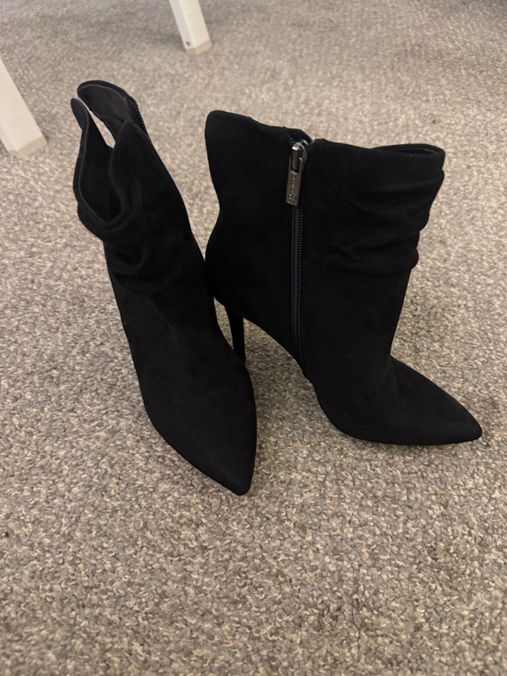 Jessica Simpson Pointed Toe Black Suede Ankle Boots Size 6.5 NWOB